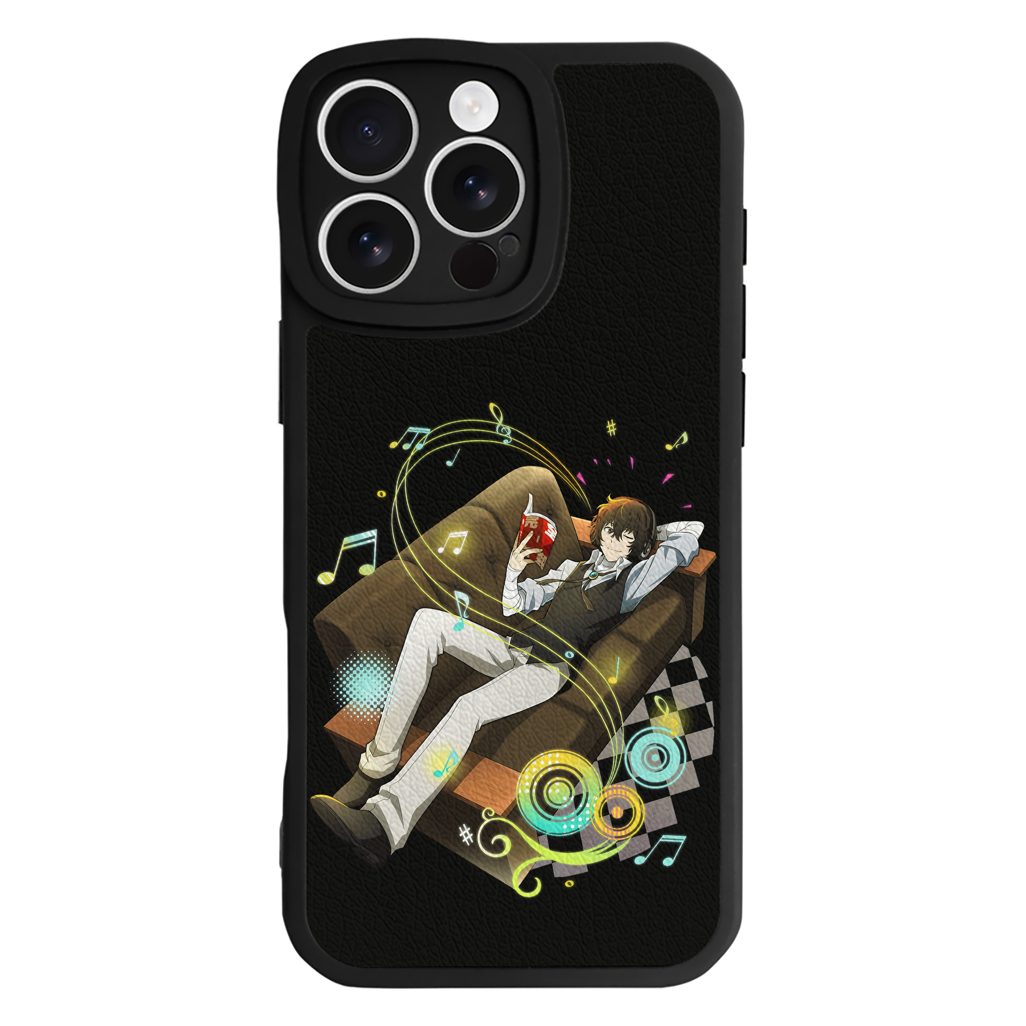 （画像用） 文豪ストレイドッグス Bungo Stray Dogs 【iPhone 16シリーズ対応】シリコンスマホケース（レザー調） 材質：シリコン